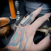 Coffin Petrified Palm Root  Ring sz 8.5