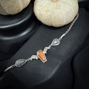 Night Creature Choker Necklace UNIQUE - Orange Chalcedony coffin