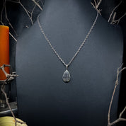 Black Sunstone Charm | Tear Drop Rose Cut Charm