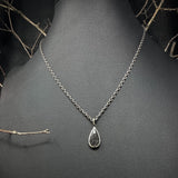Black Sunstone Charm | Tear Drop Rose Cut Charm
