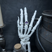 Cat-acombs Portal Ring Amethyst - Bones silver ring - LIMITED