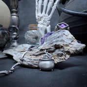 Cat-acombs Hexe Bracelet -Choker Amethyst - Bones silver - LIMITED