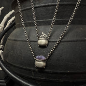 Bubbling Grape Agate Cauldron Necklace LIMITED  Witchy Pendant