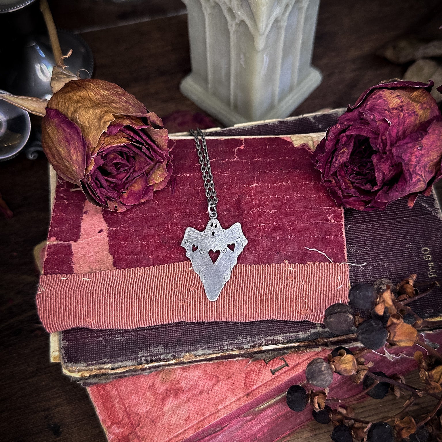 Valentines Ghost Pendant