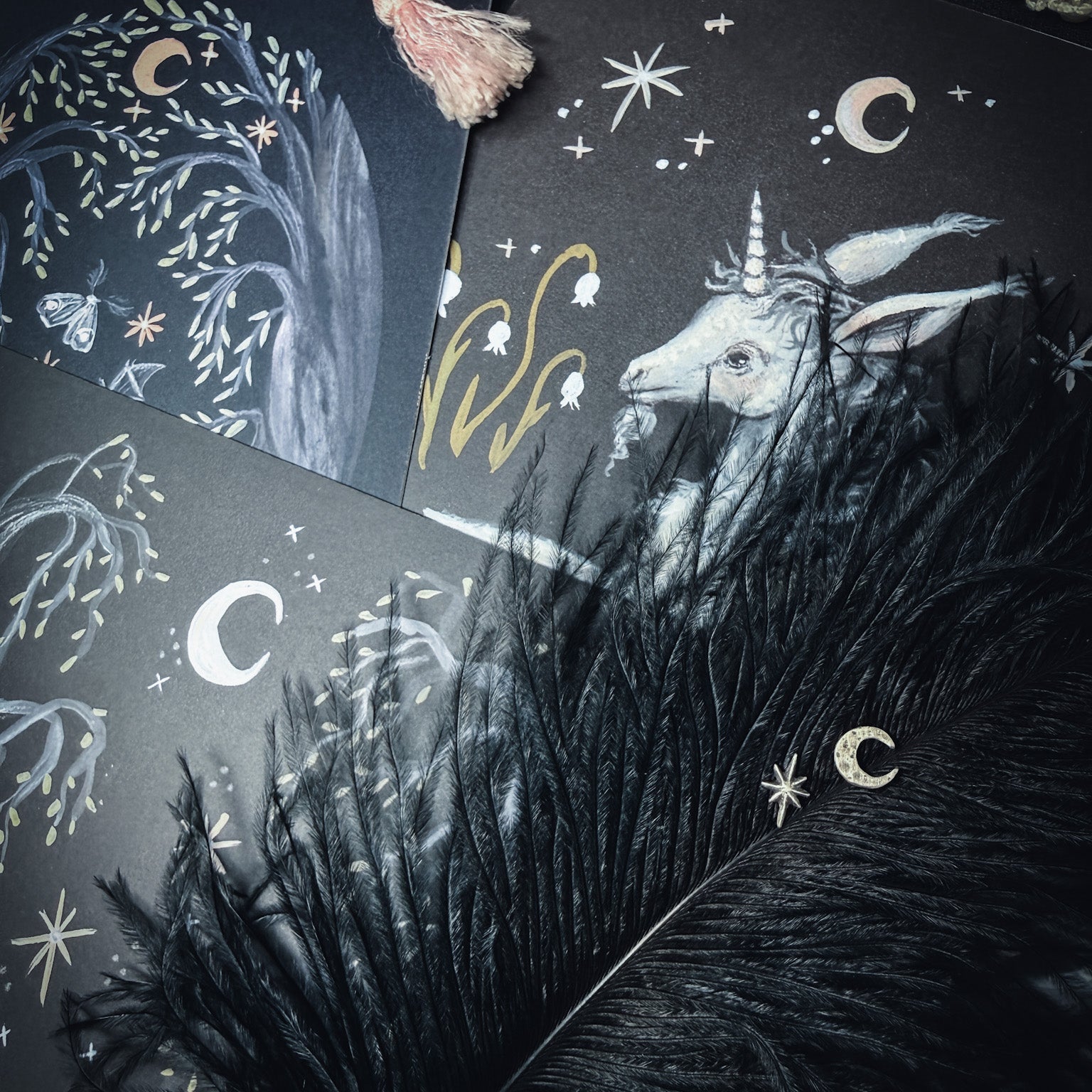 Midnight Magick ear studs - Uneven X Olivia Faust