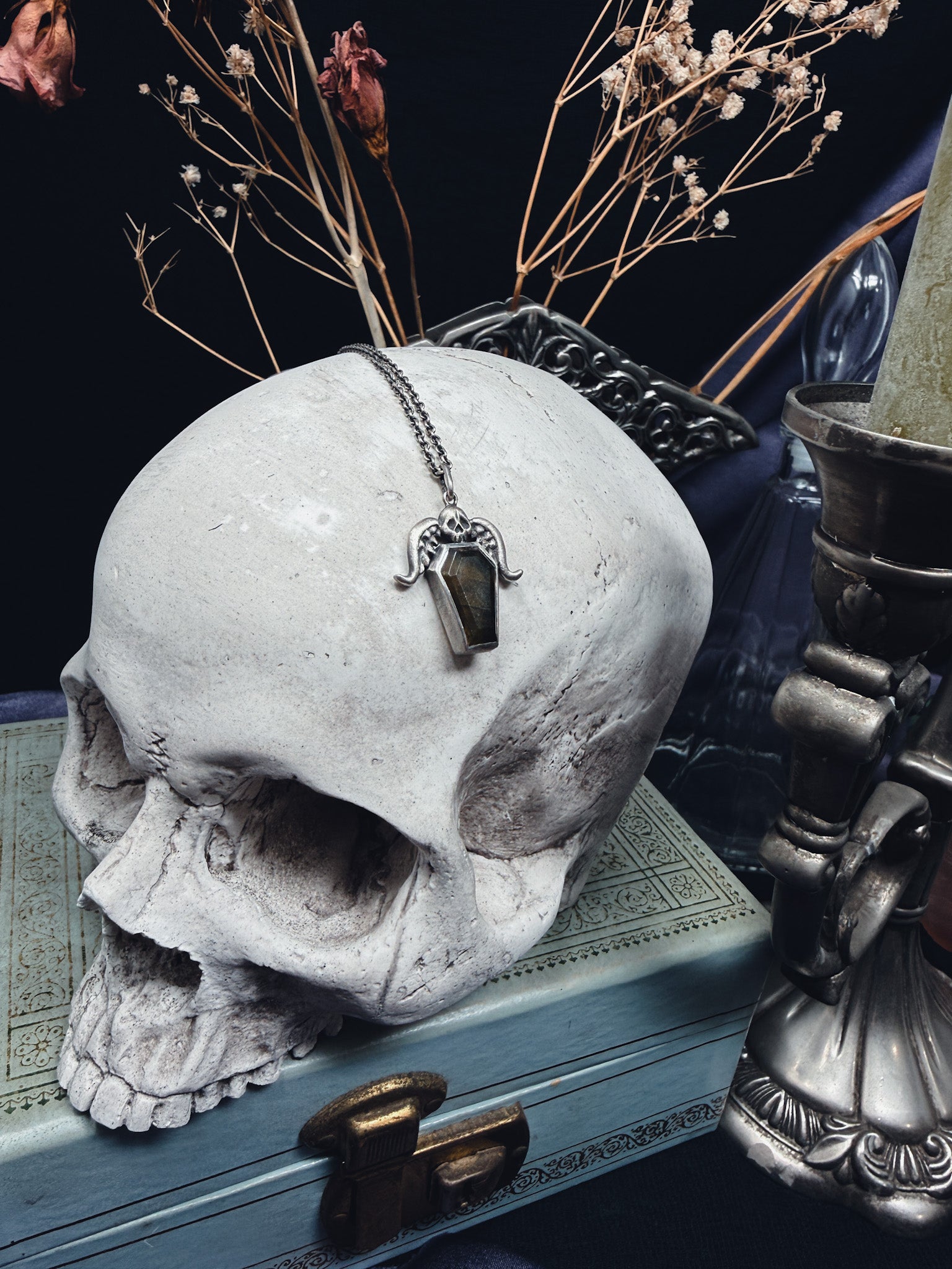 Eternal Mourning Vesuvianite Pendant LIMITED - Uneven X Olivia Faust