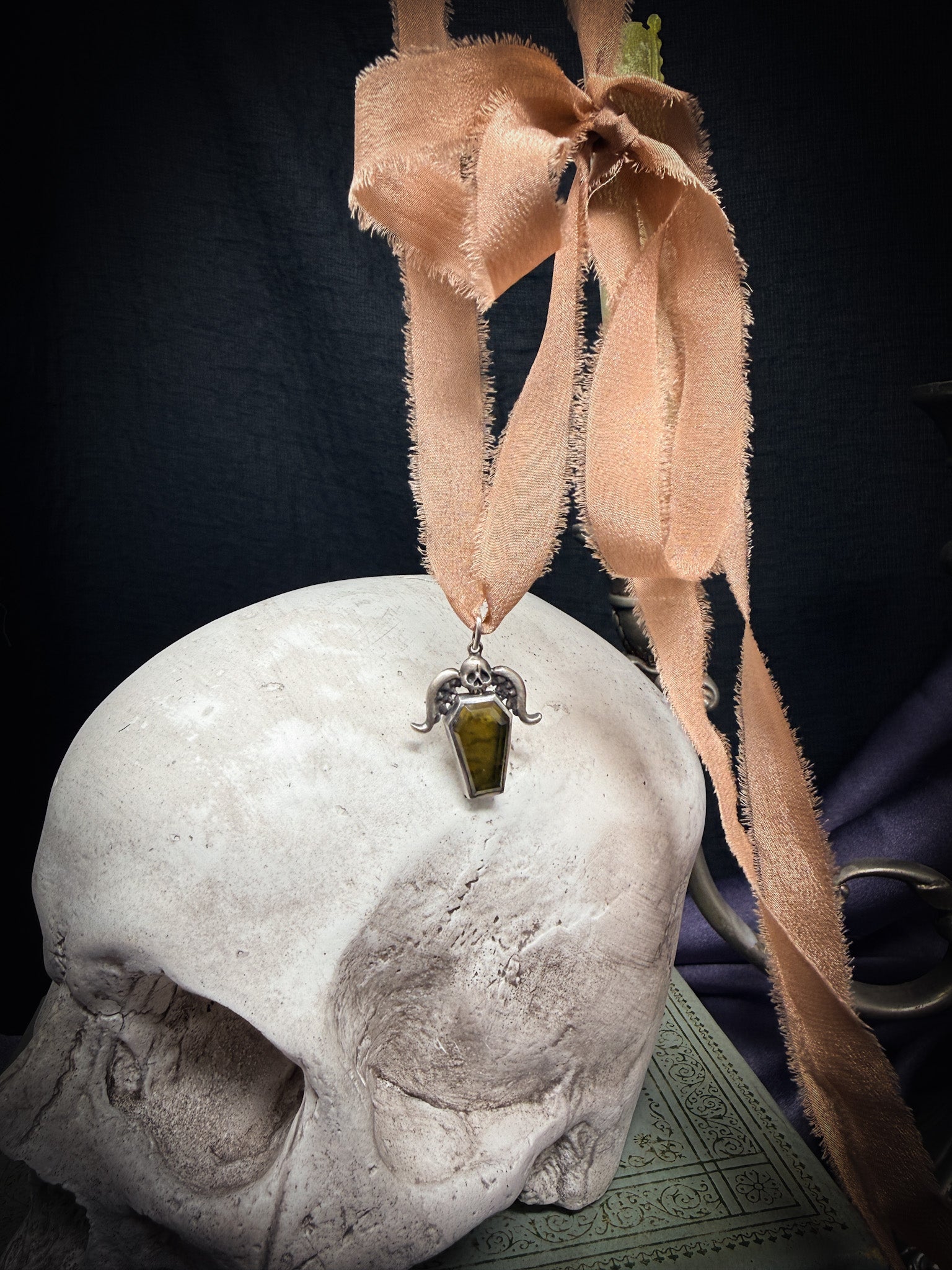 Eternal Mourning Vesuvianite Pendant LIMITED - Uneven X Olivia Faust
