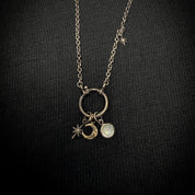 14k Crescent Moon Charm | Moon Charm in Solid Gold - Uneven X Olivia Faust
