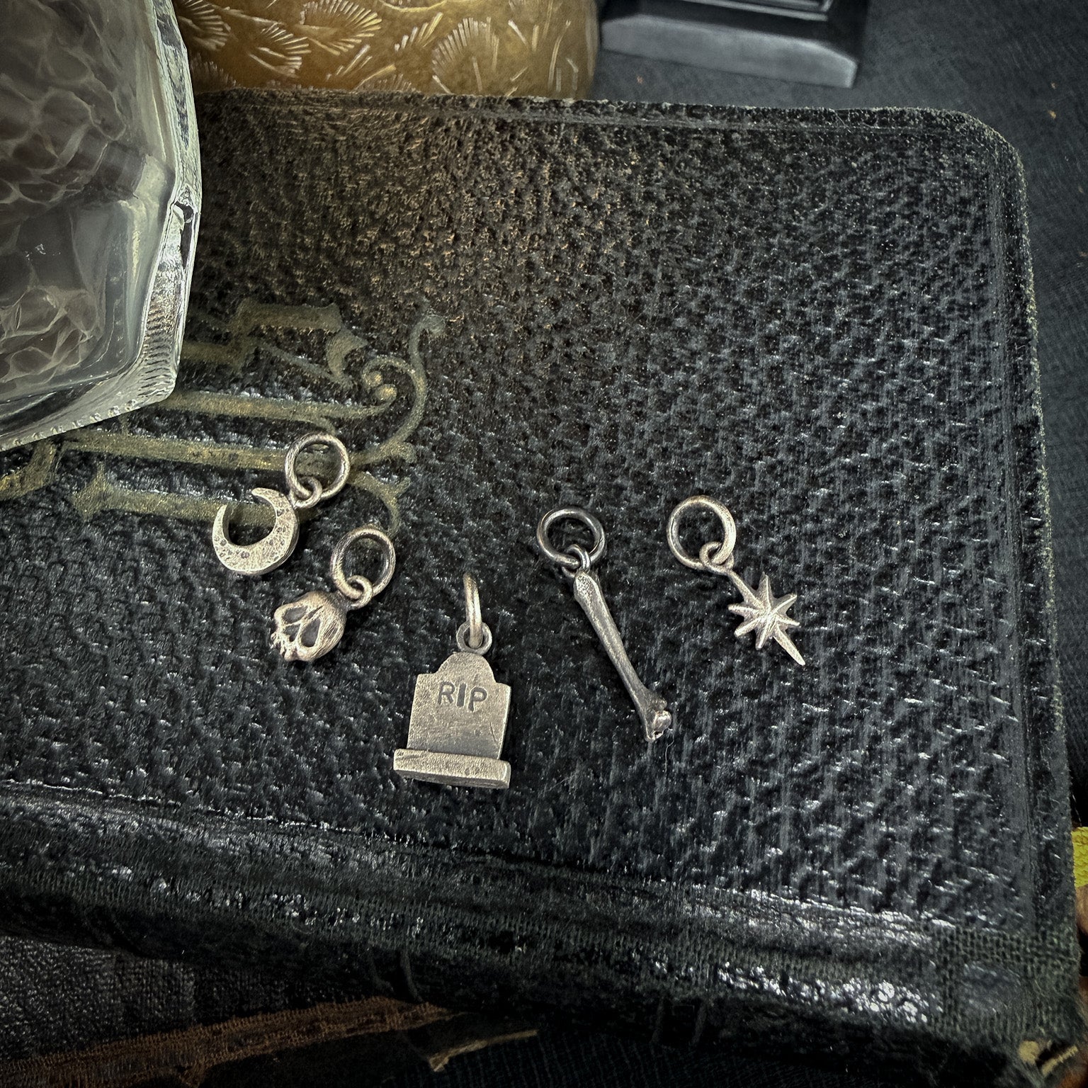 Dainty Death Charm | Skull Charm in Sterling Silver - Uneven X Olivia Faust