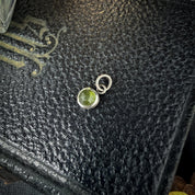 Vesuvianite Charm | Round Rose Cut Green Vesuvianite
