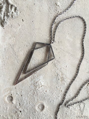 Uneven Signature Pendant Necklace
