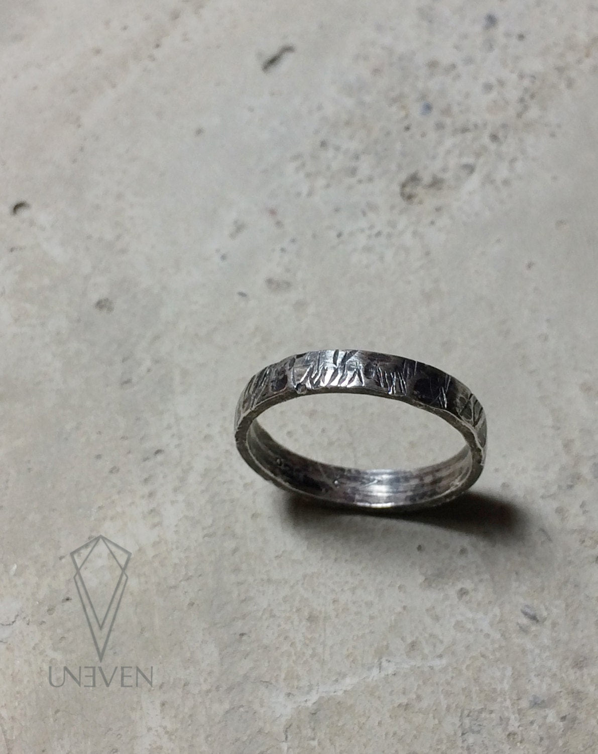 Distressed - hammered - ring