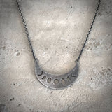 Moon Phases Crescent Pendant Necklace