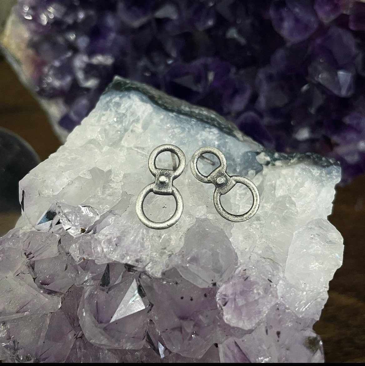 Double O ring Ear Studs
