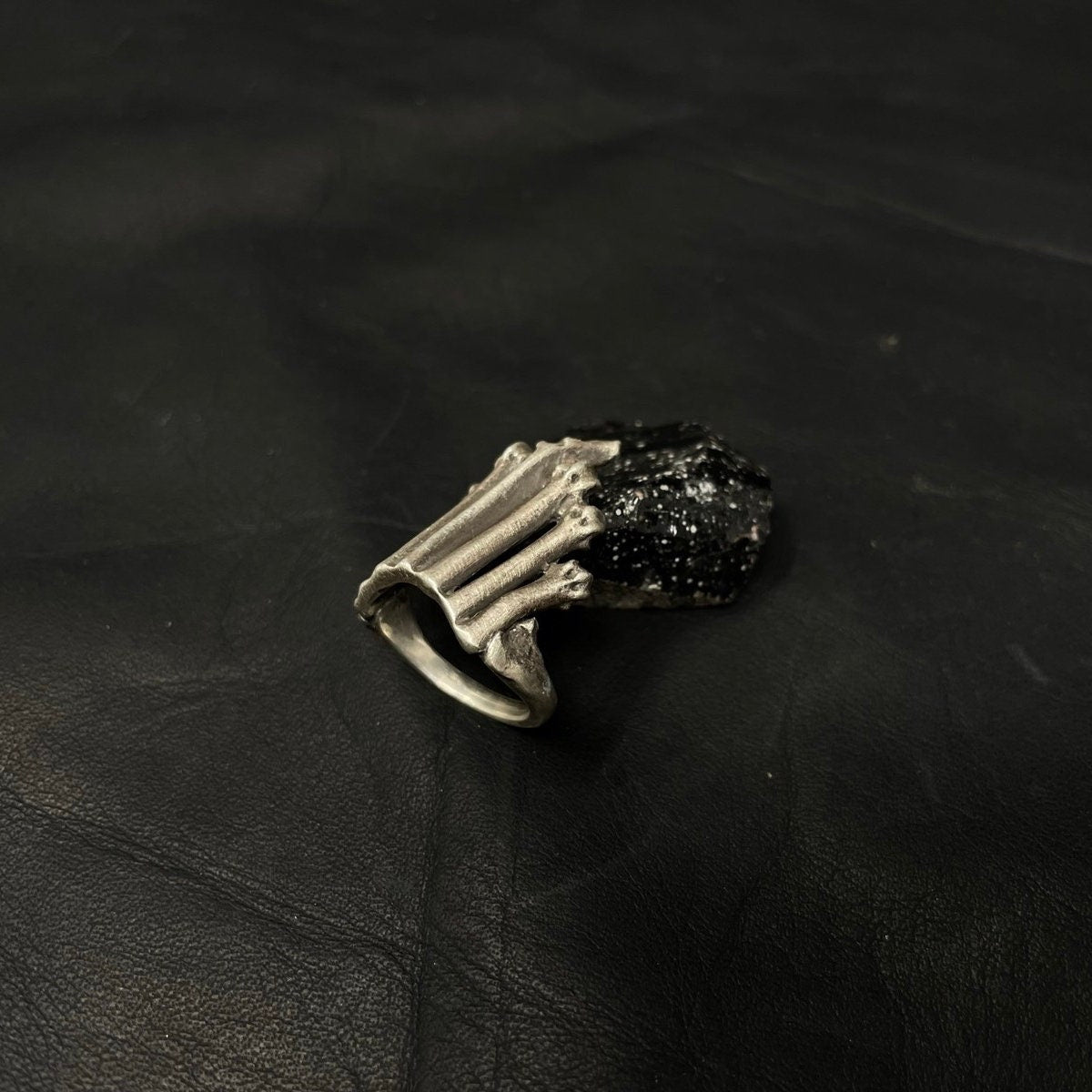 Bones Crown Silver Ring