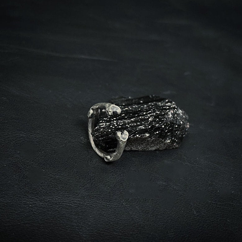 Bones mini Midi Silver Ring