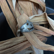 Halloween Jack-O Pumpkin Silver Ring - Ready to Ship